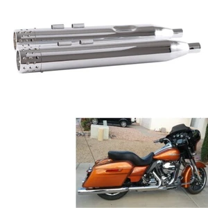 ANIT 4.5“ Slip Ons For Harley Davidson 95-16 Touring Street Glide Chrome - Picture 1 of 4