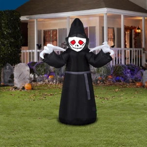 LED inflable de 4' para decoración de patio de Halloween Scary Reaper - Imagen 1 de 2