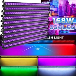 168W RGB 336LED Wall Wash Light Strobe DMX Stage DJ Beam Light Party Bar Light - Picture 1 of 15