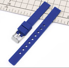 Black Silver Buckle Soft Silicone Ladies Watch Smart Band Strap Quick Release Uk