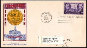 941-20 FDC Tennessee Statehood FDC, 1. Siegel Nashville Philatelic Society, OF. - Bild 1 von 4