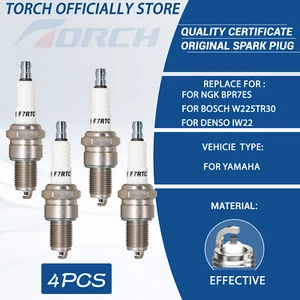4X Genuine OEM TORCH F7RTC for NGK 5534 SPARK PLUG BPR7ES - Picture 1 of 11