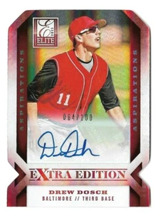 Drew Dosch 2013 Elite Extra Edition Aspirations Autograph #98 /100 Orioles SP RC - Picture 1 of 1