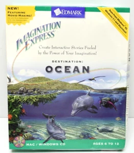 1995 Imagination Express Destination Ocean Windows Mac Edmark CD-ROM Homeschool - Picture 1 of 10