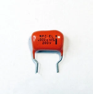 2 pcs NPC-El Menco 22nF 200V 10% Capacitor, Gibson tone Sprague 6PS NOS - Picture 1 of 1