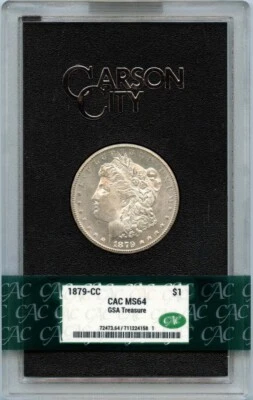 1879-CC Morgan Dollar GSA HOARD S$1 CACG MS64 CAC - Image 1 of 2