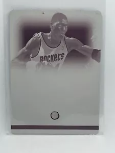 PLACA DE IMPRESIÓN MAGENTA HAKEEM OLAJUWON 2013-14 NATIONAL TREASURES 1/1 COHETES - Imagen 1 de 2
