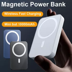 Power Bank 10000mAh Wireless Charger Fast Charging Magnetic Battery for IPhone - Picture 1 of 18