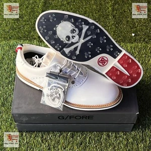 G/Fore G4 Limited Saddle Gallivanter Golf Shoe Sneaker ⛳️ US 12.5 ⛳️ White Quilt - Picture 1 of 8