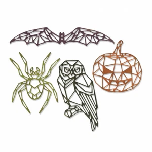 Sizzix Tim Holtz Thinlits Die Set 4PK - Geo Halloween 664208 (Chapter 3 Release) - Picture 1 of 3