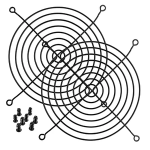 140Mm Black Fan Grill/Guard with Screws (2 Pack) - Picture 1 of 12