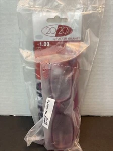 +1.00 20/20 Rosa Animal Print Gafas de Lectura Mujer 20/20 Foster Grant Estuche Suave - Imagen 1 de 2