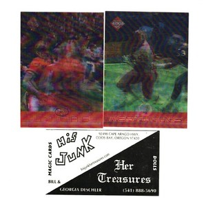 Quantum Motion Cards of Steve Young and Michael Westbrook 9/10 & 10/10