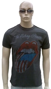 Wow Amplified Official Rolling Stones Vintage Usa Rock Star Lengua Camiseta G.S - Imagen 1 de 3