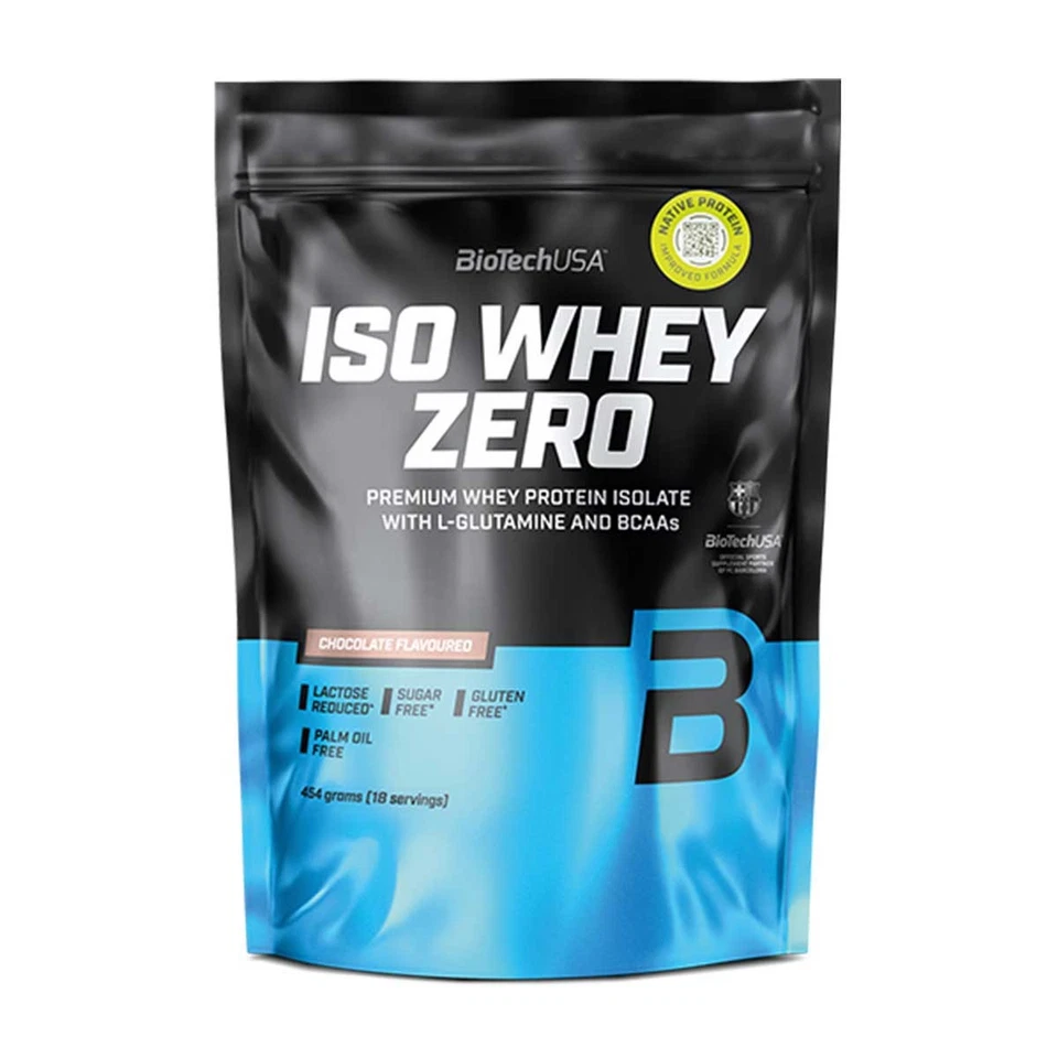 (59,25 EUR/kg) Biotech USA Iso Whey Zero 454g Proteinpulver Muskelaufbau Diät - Bild 1 von 1