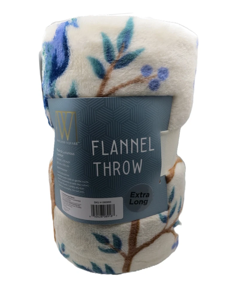 Wayland Square ™ Franela Tiro Difuso "Pavos reales" 50X70 NUEVO Foto 1 de 4