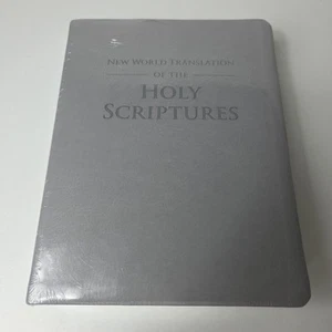 New World Translation of The Holy Scriptures Grey Leather Brand New Sealed - Foto 1 di 5