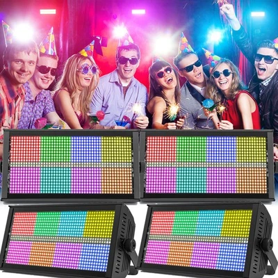 Luz estroboscópica de lavado de pared 4 piezas 200 W 8 + 8 DMX 960LED RGBW flash escenario iluminación espectáculo Foto 1 de 4