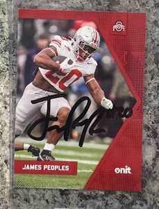 James Peoples handsignierte Onit Card Ohio State Buckeyes Event Auto #B-44 gut - Bild 1 von 3
