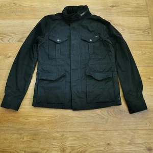Chaqueta Bomber Scotch & Soda Para Hombres M Mediana Negra Capucha Bolsillos Utilidad Campo - Imagen 1 de 9