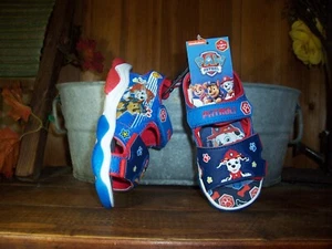 PAW PATROL BOYS TODDLER LIGHT UP SANDALS SHOES SIZE 8 BLUE CASUAL OPEN TOE NEW - Picture 1 of 1