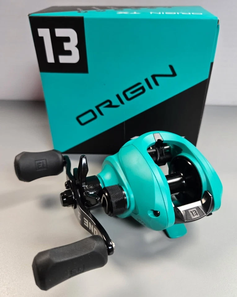 13 FISHING Origin  TX  OTX7.3LH  7.3:1 LH  7BB Salt Water Baitcast Reel - Image 1 of 2