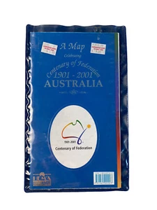 A Map Centenary Of Federation 1901-2001 Australia Map Rare Collectible - Bild 1 von 10