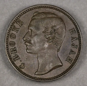 1889 H Sarawak One Cent - Picture 1 of 2