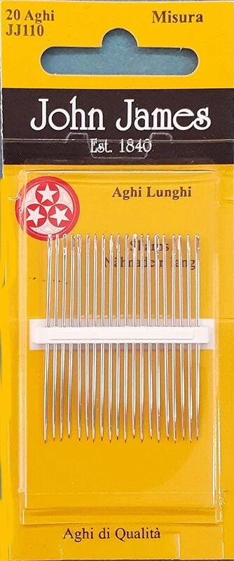 AGHI AGO CUCIRE A MANO LUNGHI CRUNA FINE JOHN JAMES MISURA 9  ( 20 AGHI)  1 CONF - Immagine 1 di 1