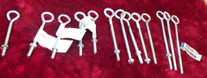 Large Lot Everbilt Zinc Plated Eye Bolts Various Sizes - Everything In Pictures - Picture 1 of 11