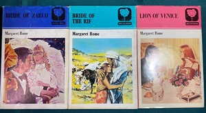 3- Mills & Boon 1970s British Romance Hardcover Books Margaret Rome RARE Covers - Imagen 1 de 13