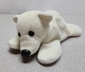 24K Special Effects White Polar Bear Plush Beanie Toy No 5172 AMIK 8" Long - Foto 1 di 10