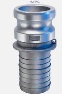 1-1/2" Type E Camlock Male Adapter x Hose Barb Aluminum Hose Fitting E150IAL - Picture 1 of 1