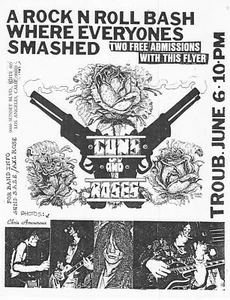 Volante de concierto de Guns N' Roses en The Troubadour 1985 - Imagen 1 de 1