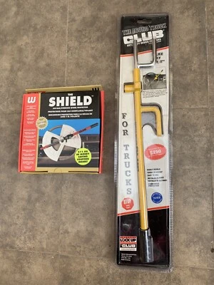WINNER INTERNATIONAL The Shield Steering Wheel Protector (Vintage) & The Club (Trucks and Cars) SET