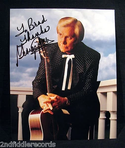 GEORGE JONES - Fotografía autografiada 8 x 10 - Música country Lrgend y estrella - Certificado de autenticidad - Imagen 1 de 2