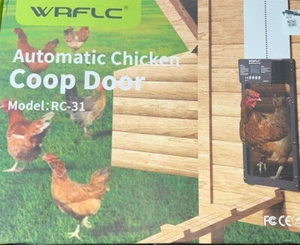 WRFLC Automatic Chicken Coop Door Electric w/ Opener Timer Light Sensor RC-31 - Picture 1 of 12