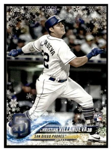 2018 Topps Walmart Holiday Snowflake #HMW180 Christian Villanueva RC  - Picture 1 of 2