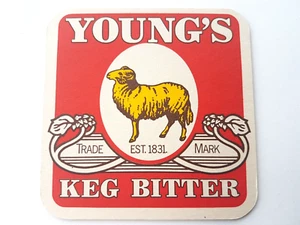 Vintage YOUNG'S - Keg Bitter ... Cat No'33 Beer mat / Coaster - Picture 1 of 23