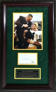 Jerry Kramer w/Vince Lombardi (Packers) signed custom framed display-JSA