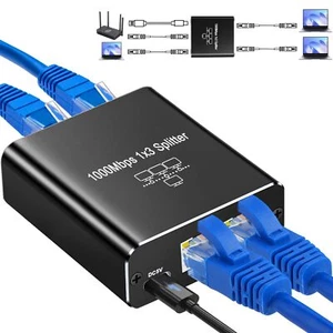 Ethernet Splitter,Gigabit Network SplitterRJ45 LAN Internet SplitterLAN Split... - Picture 1 of 7