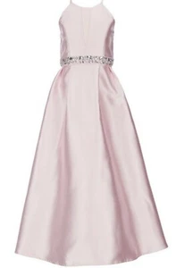 Speechless Big Girl's Elegant Sleeveless Mikado Jewel Waist Maxi Dress-8 - Picture 1 of 4