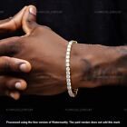 Men's Signature 17CT Round Cut Diamond Tennis Bracelet 14K White Gold Over 7" In