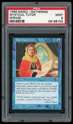 1996 MTG Magic the Gathering Card Mirage Mystical Tutor PSA 9 - Image 1 of 2