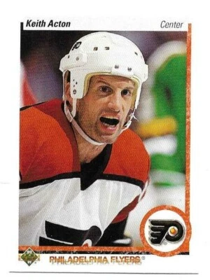 KEITH ACTON 1990-91 UPPER DECK CARD NEAR MINT CONDITION - Image 1 of 2