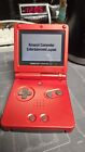 Nintendo Game Boy Advance SP Handheld System - Flame Red w/ charger