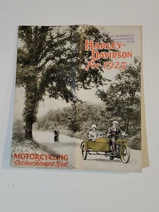 ORIGINAL 1925 HARLEY-DAVIDSON CATALOG/BROCHURE & STREAM-LINE BROCHURE  - Imagen 1 de 12