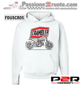 Hoodie Scrambler White Sweatshirt FD-USCR05 - Picture 1 of 1