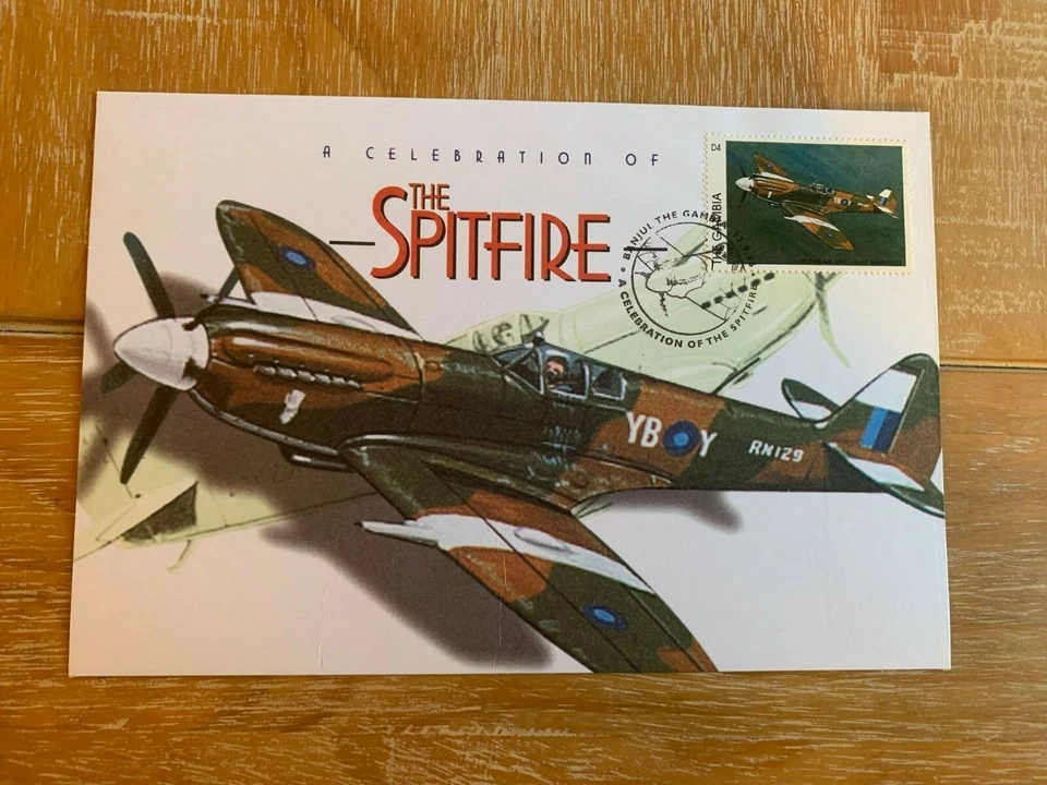 GAMBIA 1996 FDC AVIATION WW2 SPITFIRE MK XIVC SEAC MARKINGS - Image 1 of 1