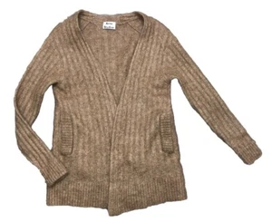Cárdigan para mujer Acne Studios Raya XXS mezcla de lana Kidmohair frente abierto marrón - Imagen 1 de 8